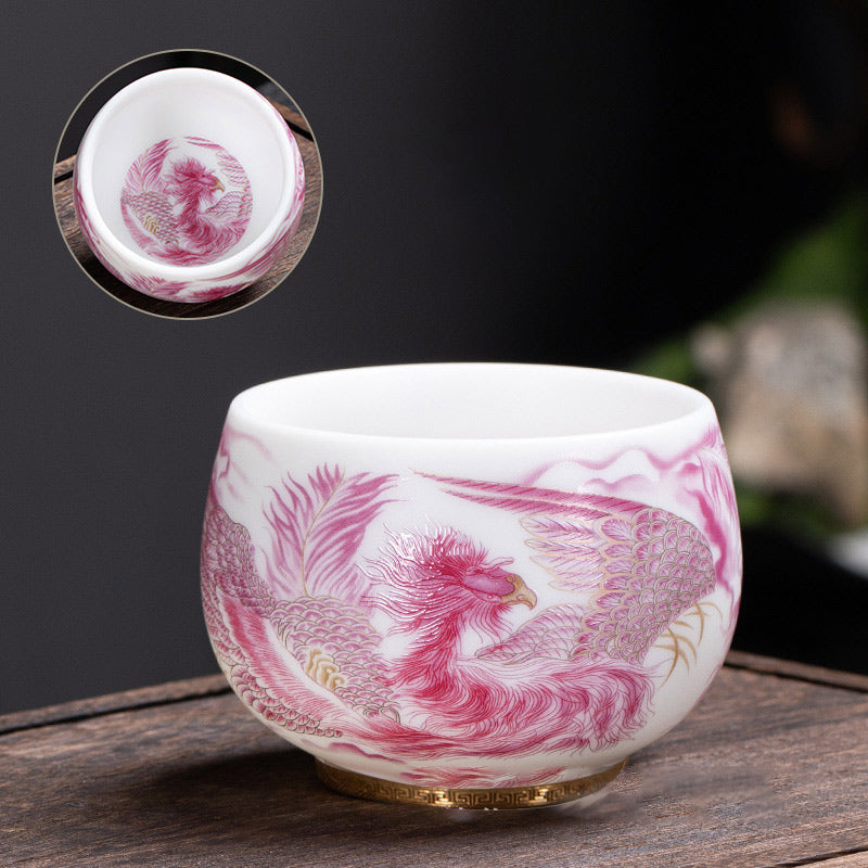 Porzellan Phoenix Keramik-Teetasse 185 ml mit Geschenkbox