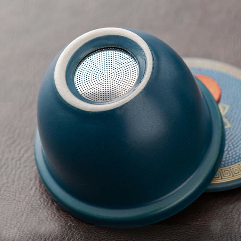 Tragbares chinesisches Gongfu-Teekannen-Set aus Keramik mit Tasche