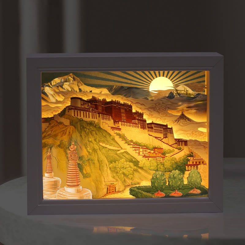 Potala Palast Papier LED Zen Dekor Lampe