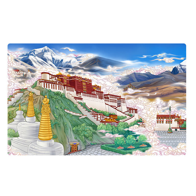 Potala Palast Papier LED Zen Dekor Lampe