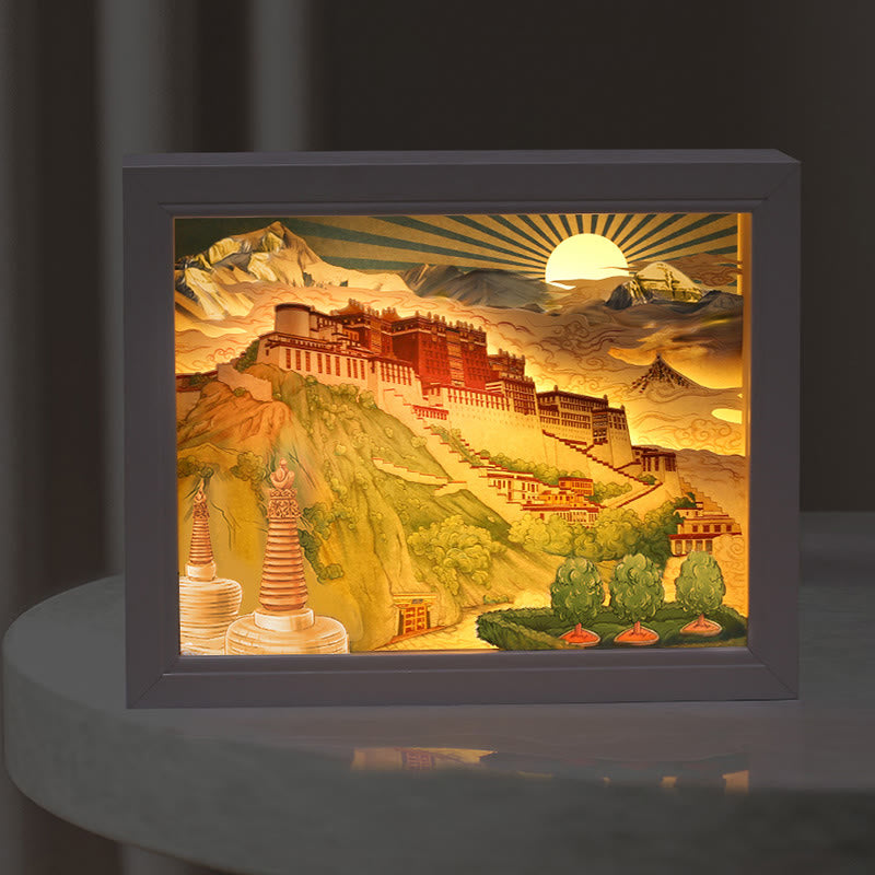 Potala Palast Papier LED Zen Dekor Lampe