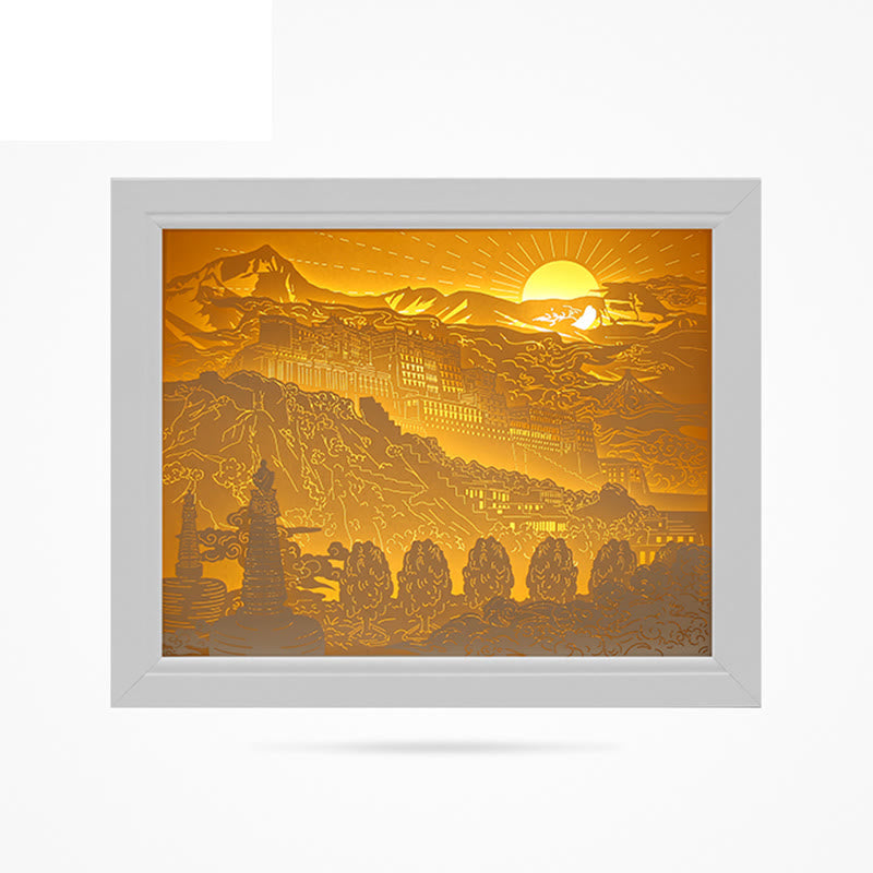 Potala Palast Papier LED Zen Dekor Lampe