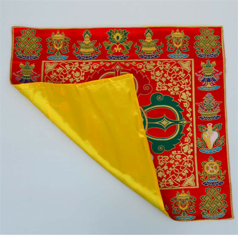 Gebetsaltarmatte mit 8 glückverheißenden Symbolen | Heilende Klänge