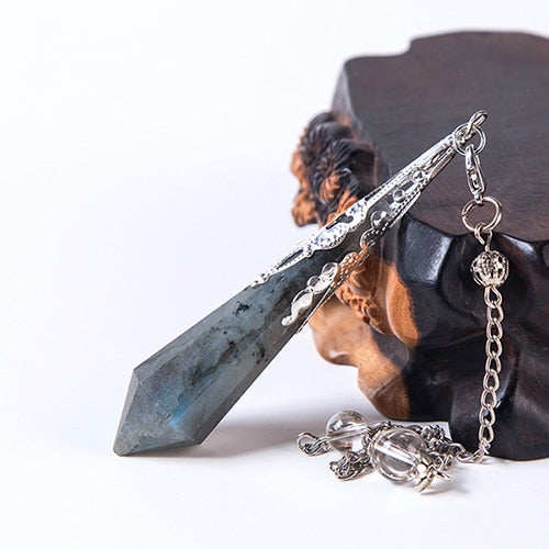 Labradorite Crystal Pendulum for Intuition & Clarity