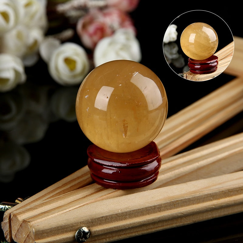 Citrine Abundance Sphere - Manifest Joy & Clarity