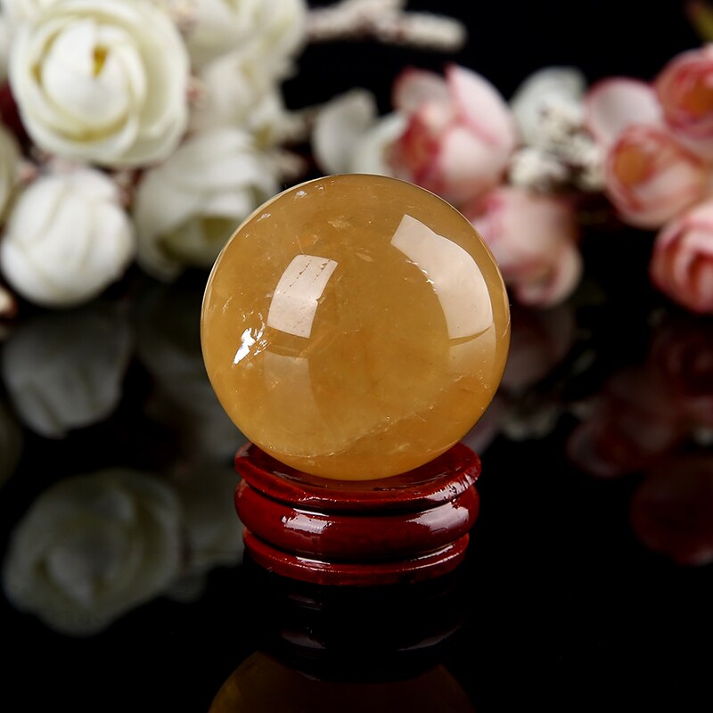 Citrine Abundance Sphere - Manifest Joy & Clarity