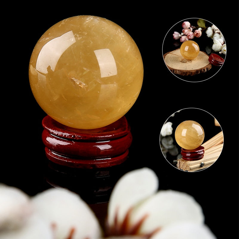 Citrine Abundance Sphere - Manifest Joy & Clarity