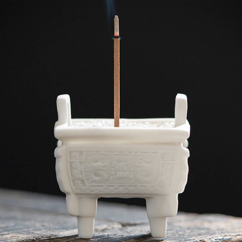 Wohlhabender Drache-Räuchergefäß aus Keramik mit doppelten Löwenohren