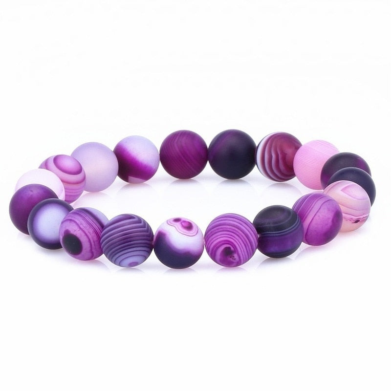 Lila Achat-Armband für Aura-Balance und Schlaf