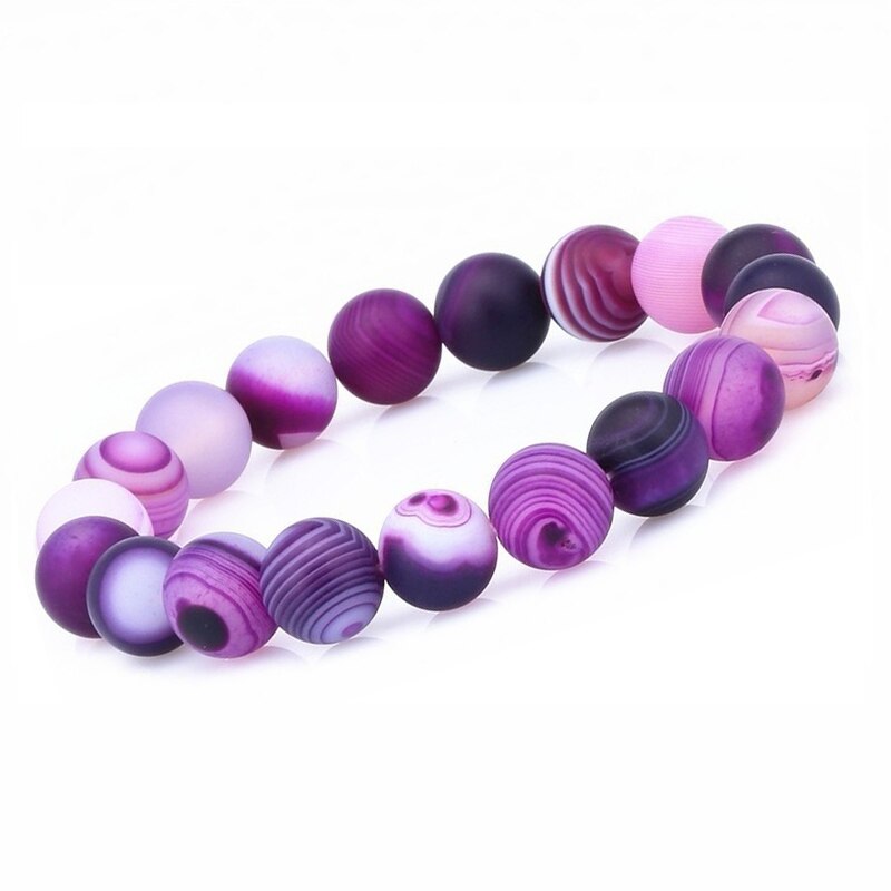 Lila Achat-Armband für Aura-Balance und Schlaf