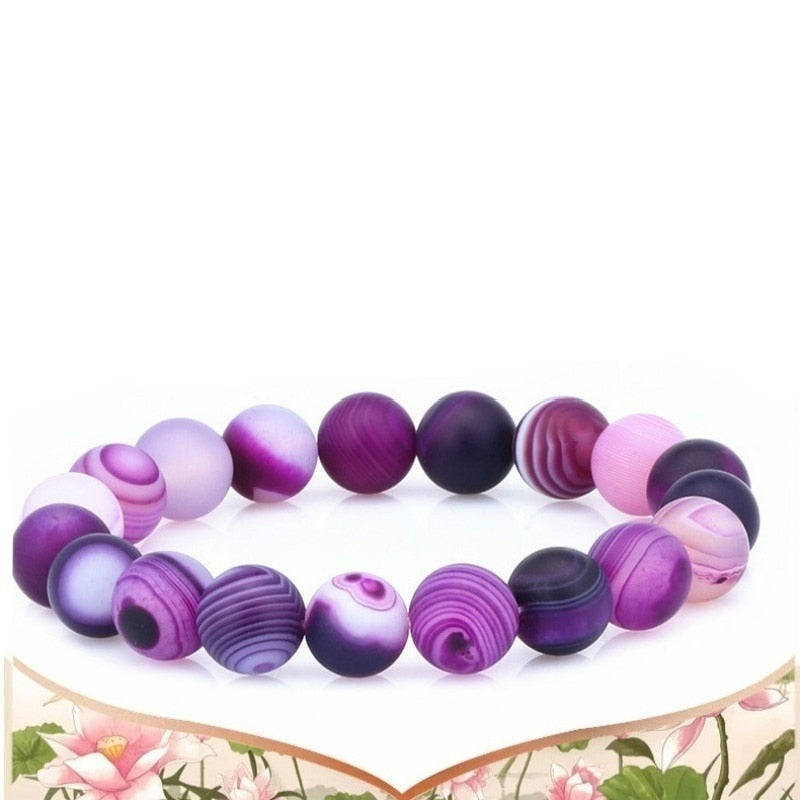 Lila Achat-Armband für Aura-Balance und Schlaf