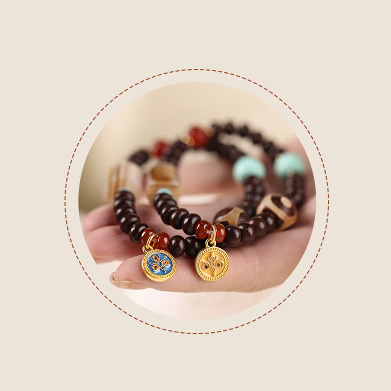 Lila Bodhi-Samen-Weisheitsarmband | Spirituelle Schutzperle