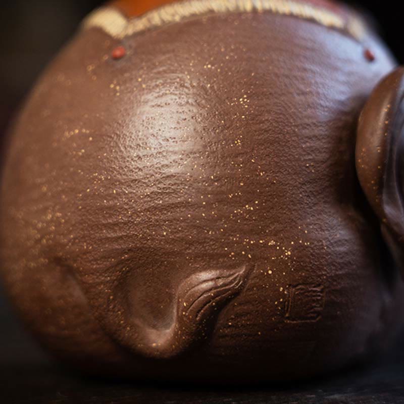 Lila Ton Keramik Elefant Teekanne 220ml Zen Dekor