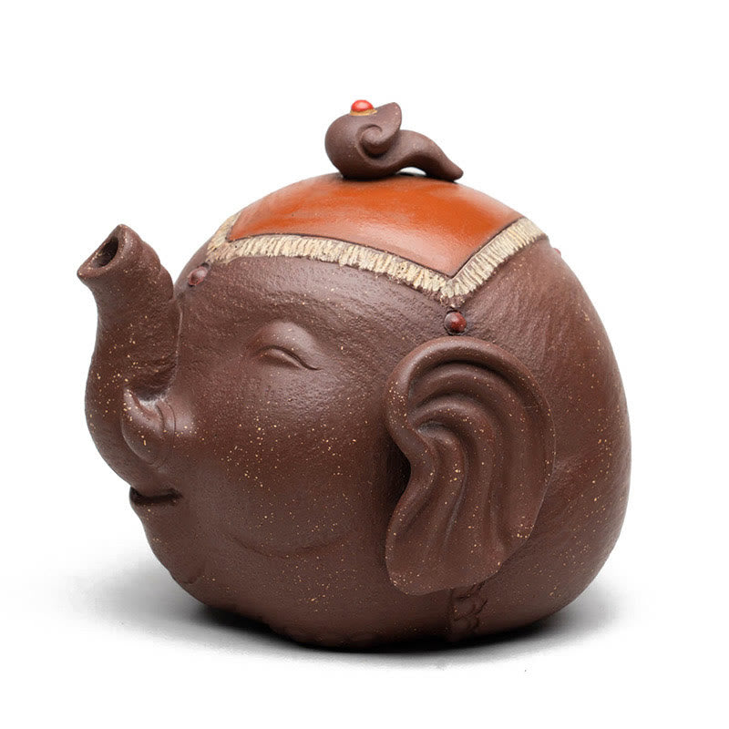Lila Ton Keramik Elefant Teekanne 220ml Zen Dekor