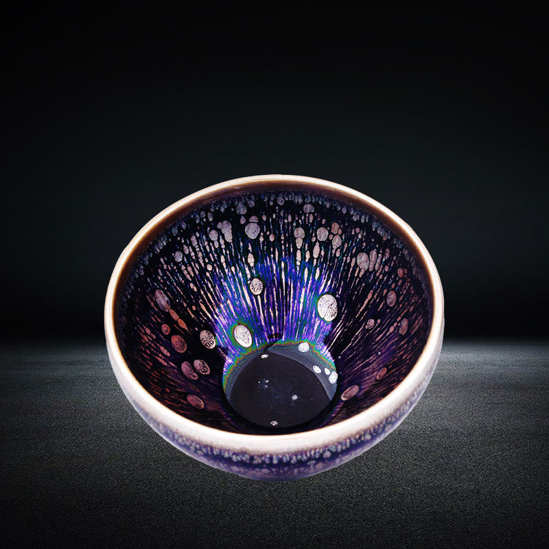 Lila Glasur Jianzhan Keramik Teetasse 8,5cm | Zen Dekor