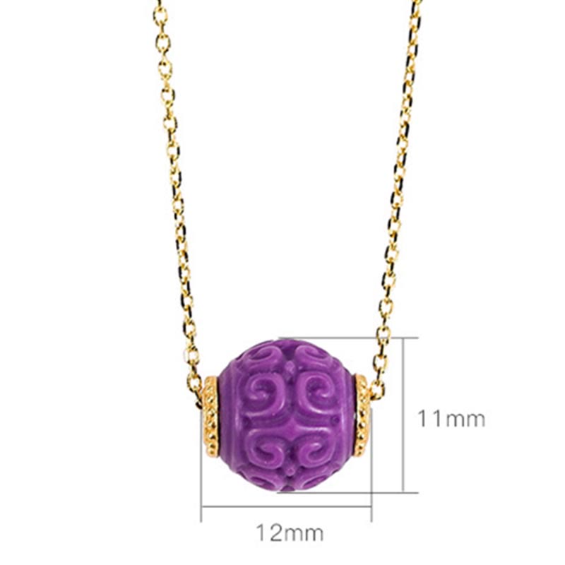 Spirituelle Halskette und Armband im Set mit violettem Glimmerstein