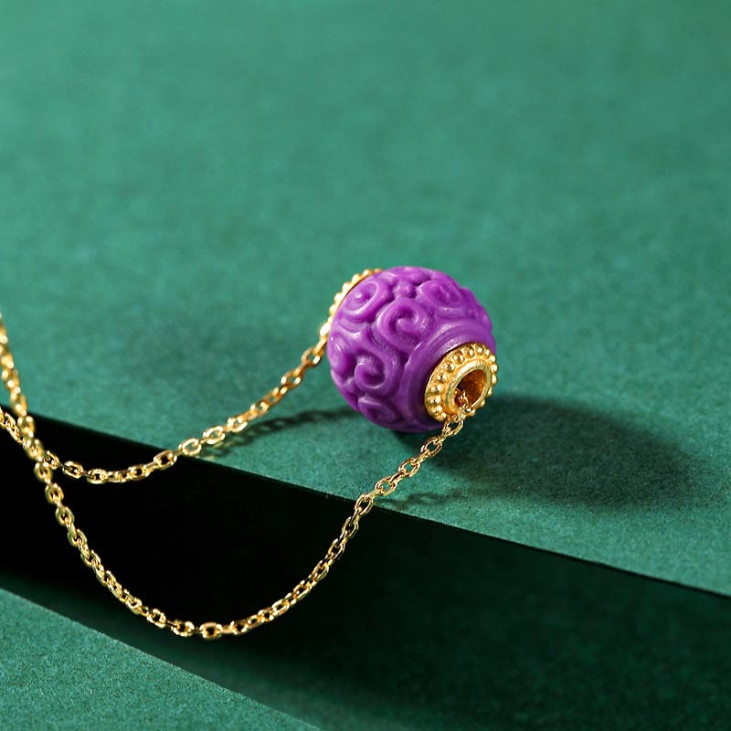Spirituelle Halskette und Armband im Set mit violettem Glimmerstein
