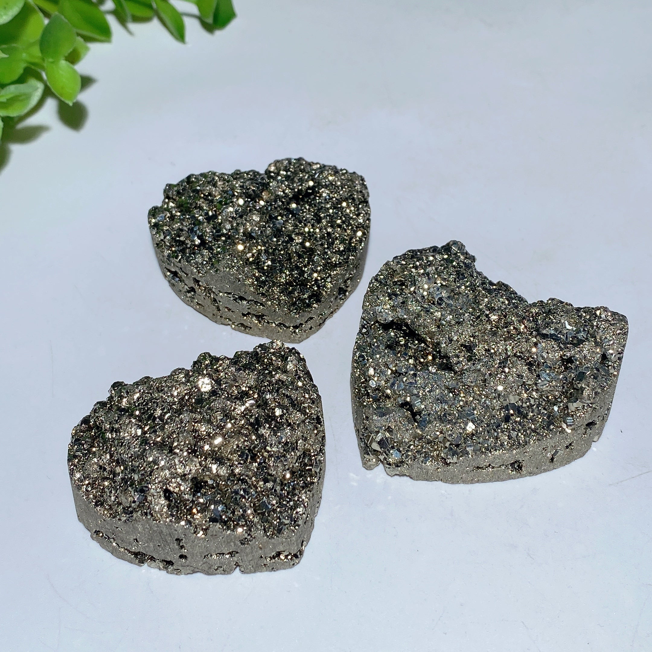 Pyrite Raw Stone Heart Crystal 1.8-2.0 Inch Healing
