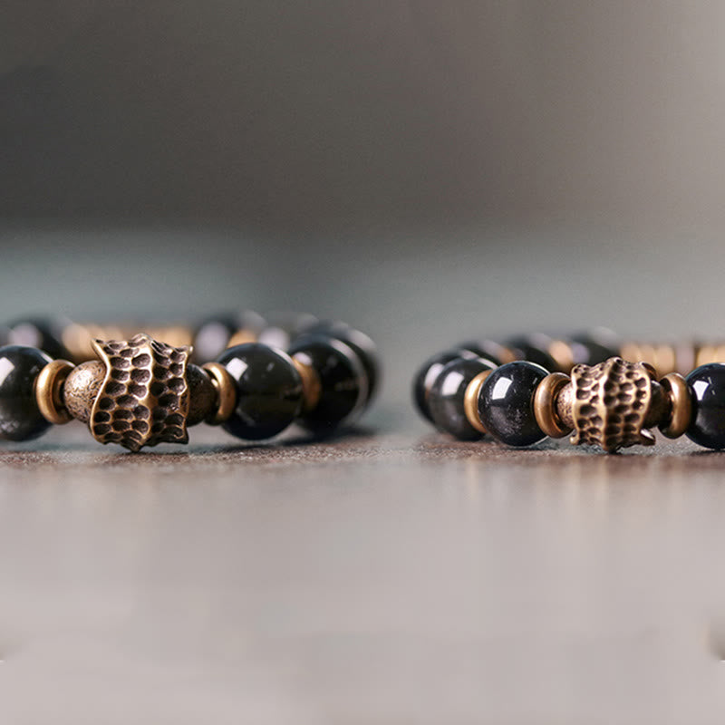 Regenbogen-Obsidian, 10 mm, Heilarmband für Liebe und Gleichgewicht