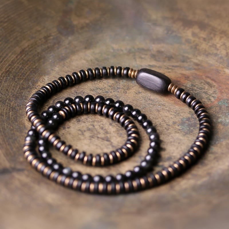 Regenbogen-Obsidian-Ebenholz-Dreifach-Wickel-Heilarmband