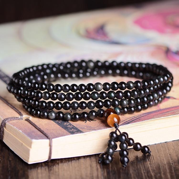 Regenbogen-Obsidian-Heilarmband mit Freude