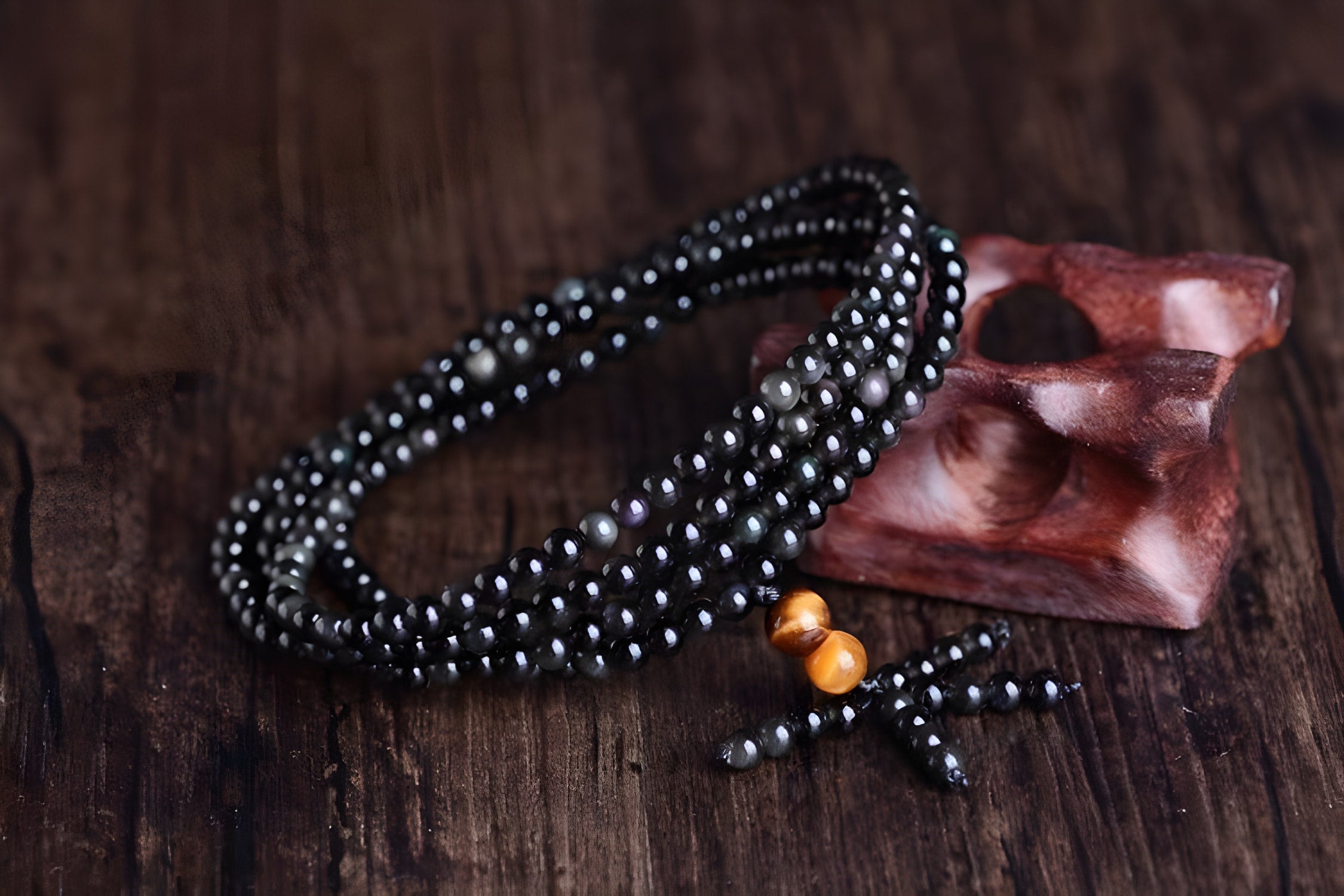 Regenbogen-Obsidian-Heilarmband mit Freude