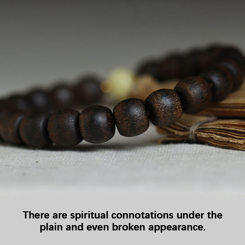 Seltenes Bernsteinarmband aus Brunei-Adlerholz für Gleichgewicht und Ruhe