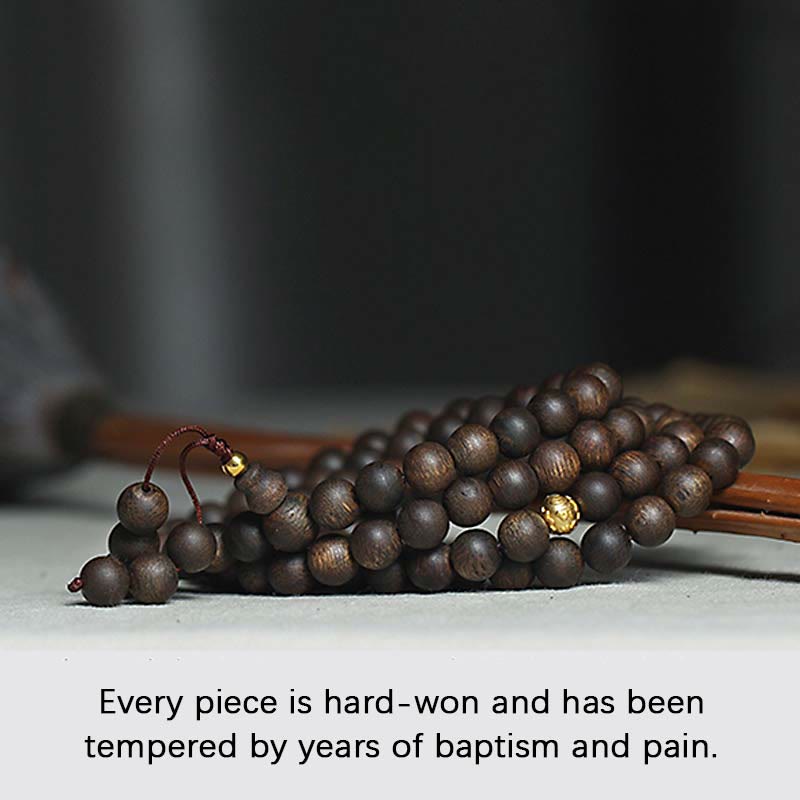 Seltenes Brunei-Adlerholz-Armband mit Perlen aus reinem Gold