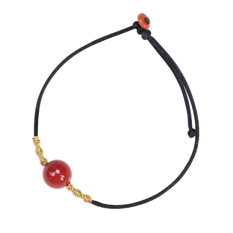 Rote Achat-Chalcedon-Armband-Halskette für Selbstvertrauen und Harmonie