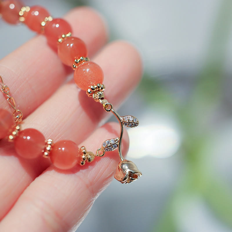 Roter Achat Vertrauen &amp; Ruhe Kettenarmband