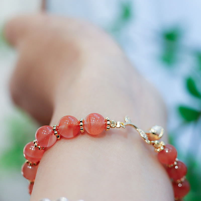 Roter Achat Vertrauen &amp; Ruhe Kettenarmband
