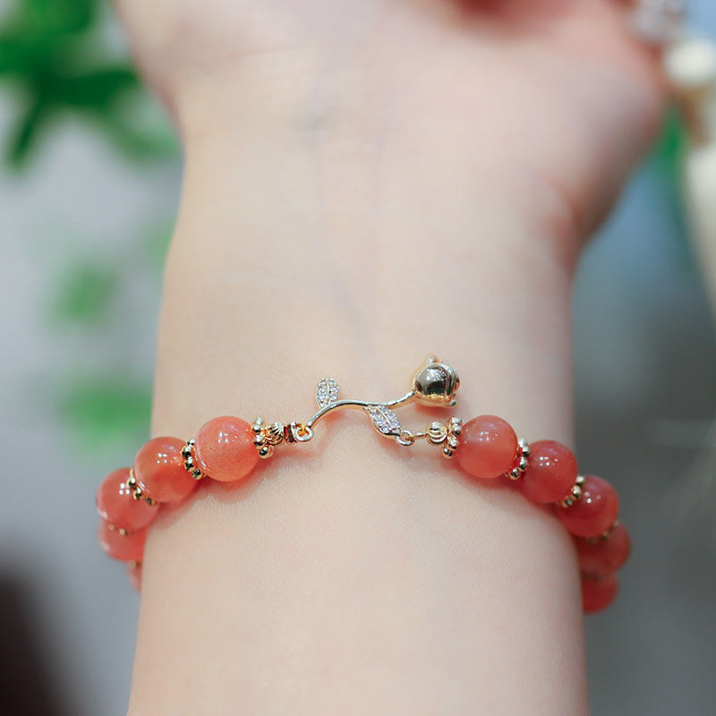Roter Achat Vertrauen &amp; Ruhe Kettenarmband