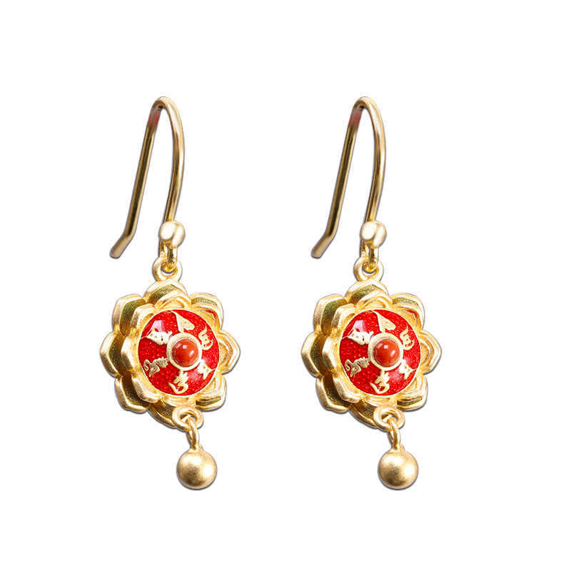 Rote Achat-Halskette | 925 Sterling Silber Lotus-Anhänger Erleuchtung