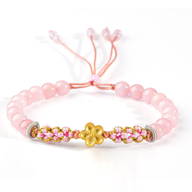 Roter Achat, rosa Kristall, 7 mm, Sterlingsilber, Achat-Armband