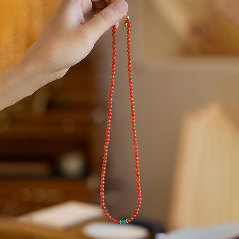 Roter Achat Türkis Selbstvertrauen Schmuckset | Sterling Silber Gold