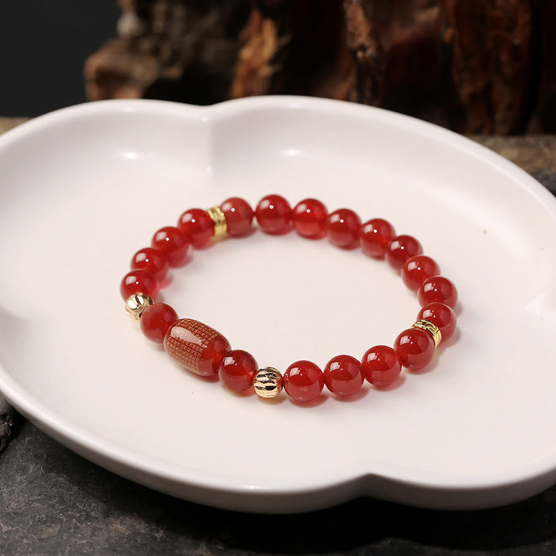 Rot-Grünes Achat-Armband für Ruhe und spirituelles Gleichgewicht