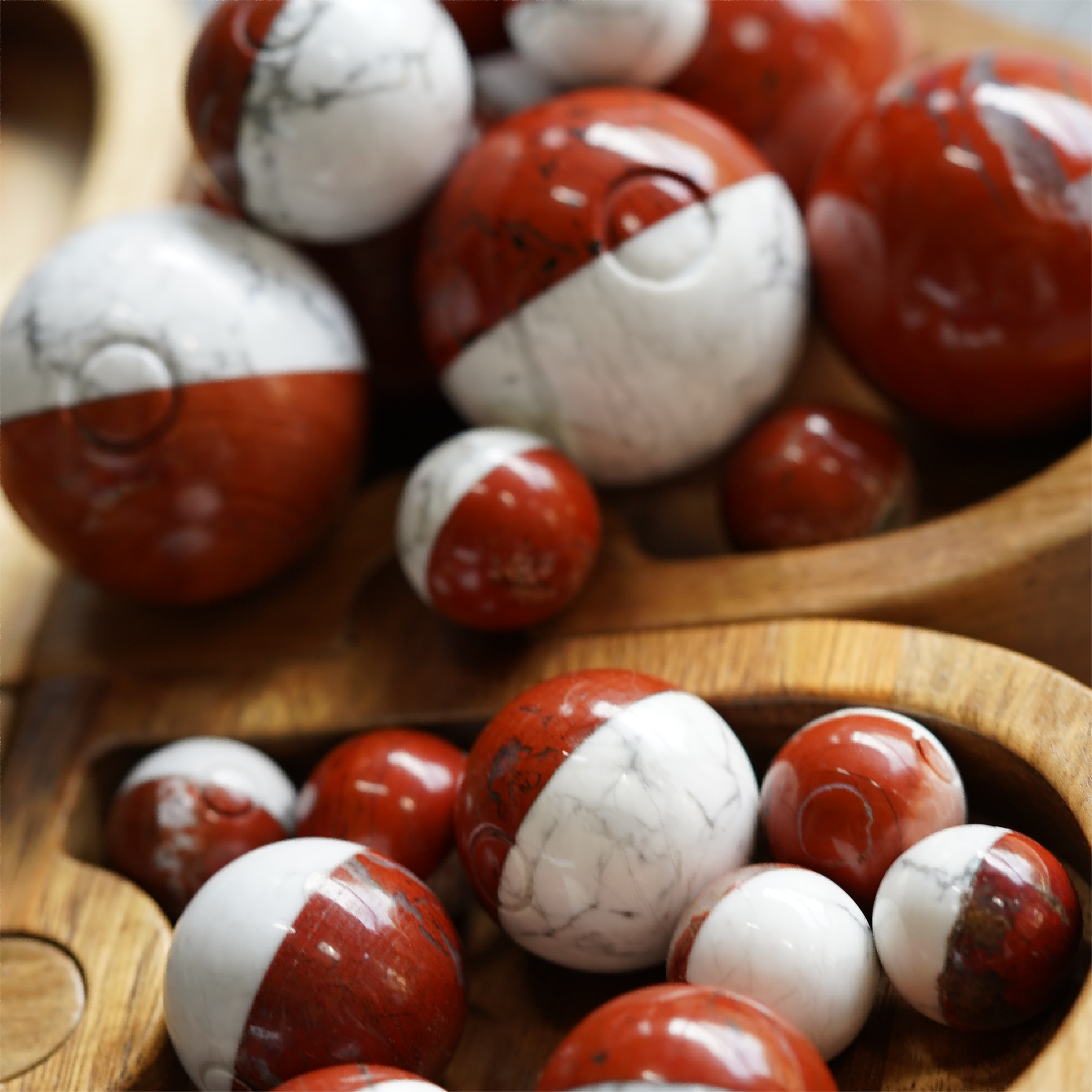Red Jasper Howlite Crystal Sphere 20-40mm Healing Orb