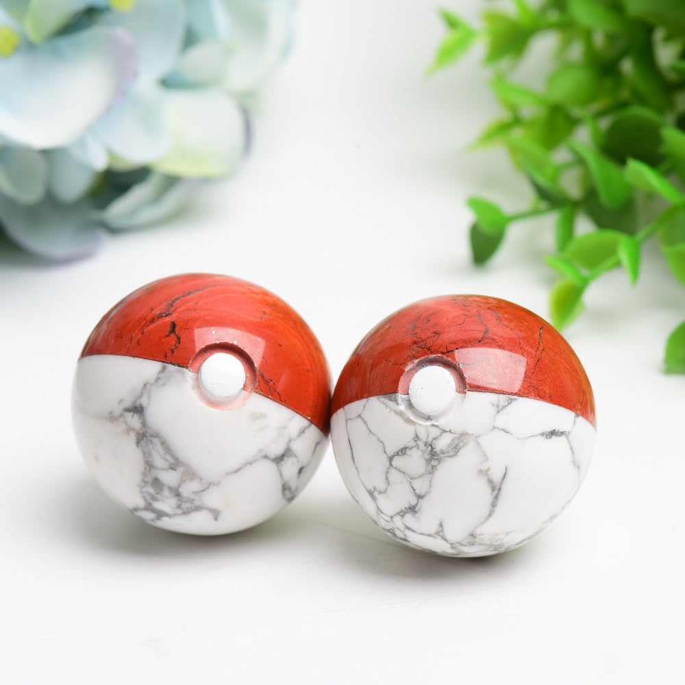 Red Jasper Howlite Crystal Sphere 20-40mm Healing Orb
