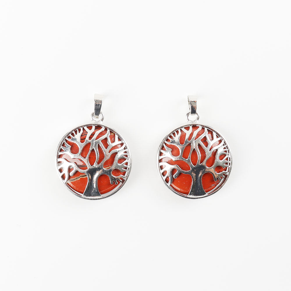 Red Jasper Tree of Life Pendant 1.07 inch Symbolism