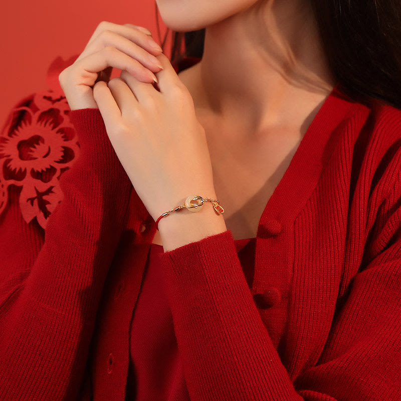 Red String 925 Sterling Silber Koi Fisch Armband für Glück 13–17 cm