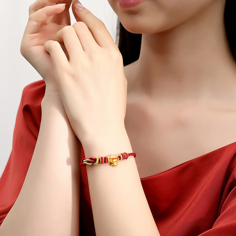 Red String 925 Sterling Silber Schlangenstärke-Armband