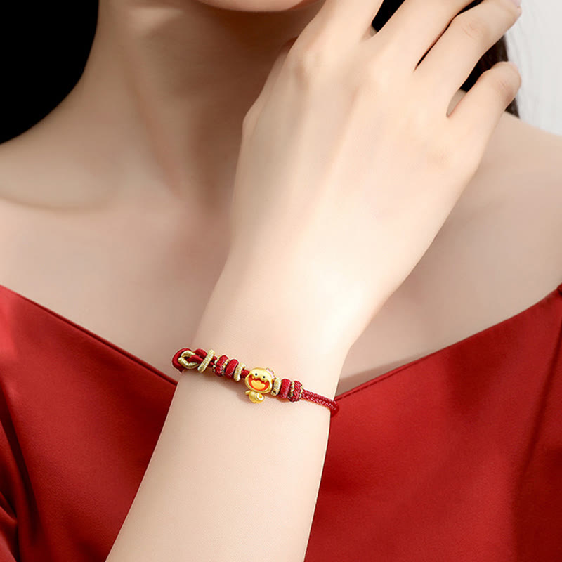 Red String 925 Sterling Silber Schlangenstärke-Armband