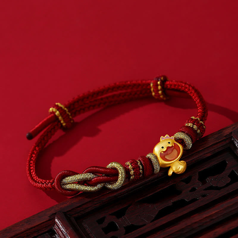Red String 925 Sterling Silber Schlangenstärke-Armband