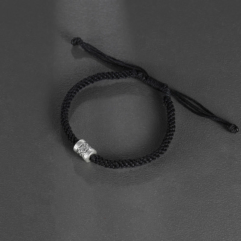 Rotes Schnurarmband mit Glückswolken-Anhänger aus 999er Silber