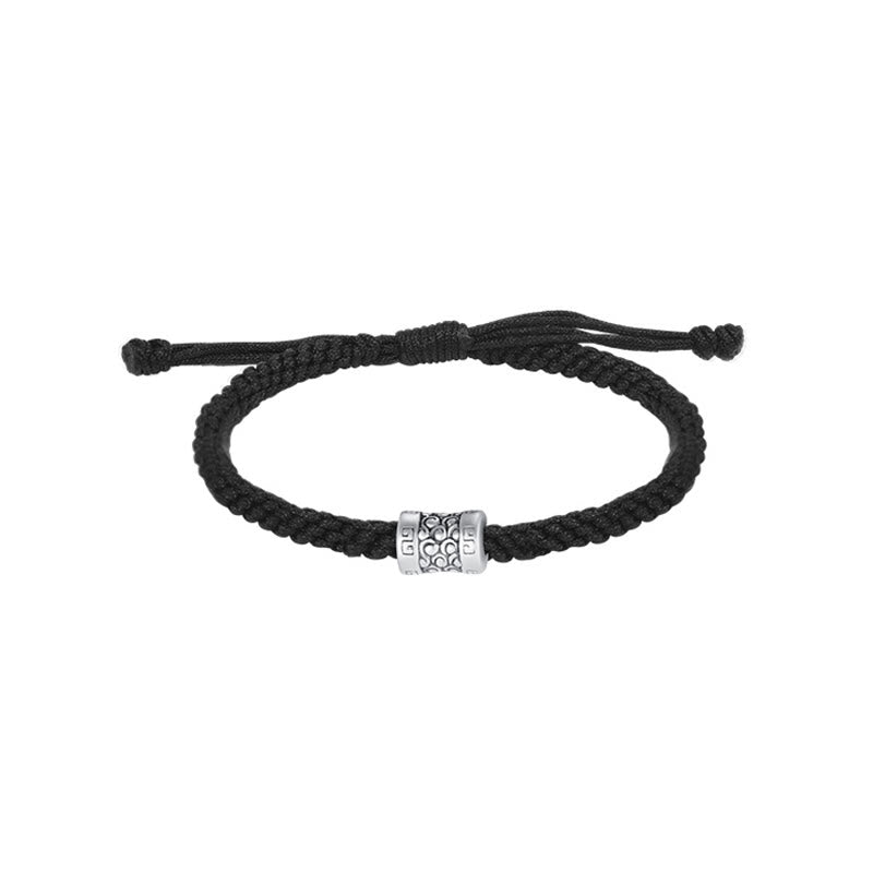 Rotes Schnurarmband mit Glückswolken-Anhänger aus 999er Silber