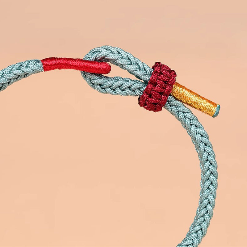 Rotes Schnurarmband mit Wenchang-Knoten | Glück &amp; Stärke