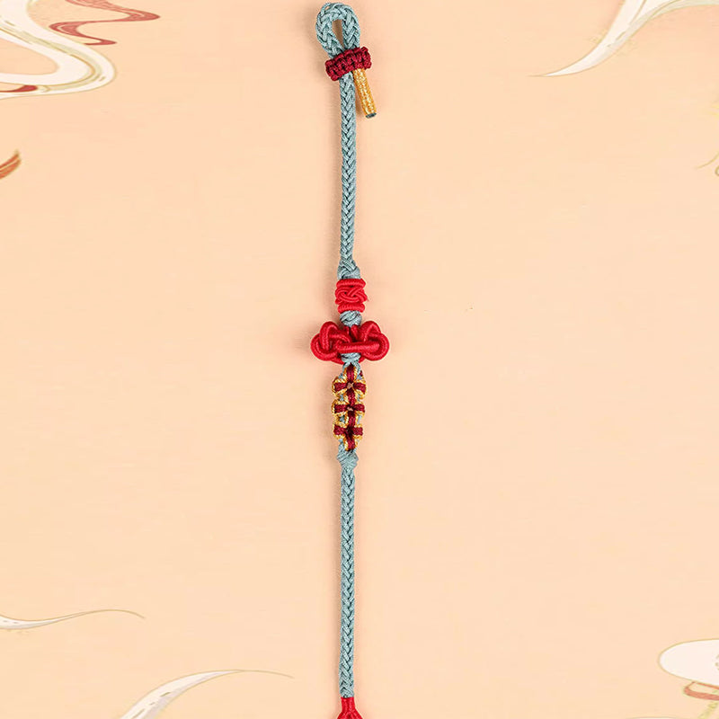 Rotes Schnurarmband mit Wenchang-Knoten | Glück &amp; Stärke