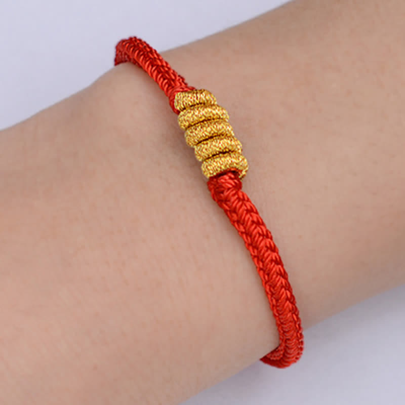 Rotes Armband mit Glücks- und Krafteffekt | Handgemachte chinesische Knoten