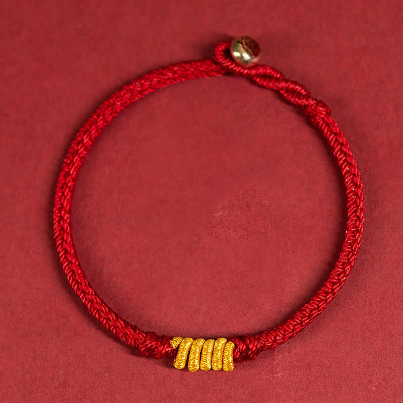 Rotes Schutzarmband mit King Kong-Knoten für Glück