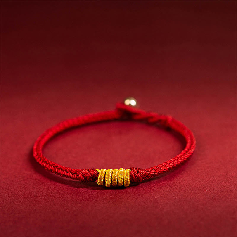 Rotes Schutzarmband mit King Kong-Knoten für Glück
